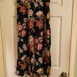 Wild Fable Floral HighWaist Cropped Wide Leg Pants